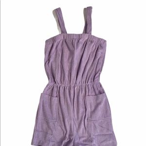 Vintage Onesie Romper Terry Cloth Beach Towel L
